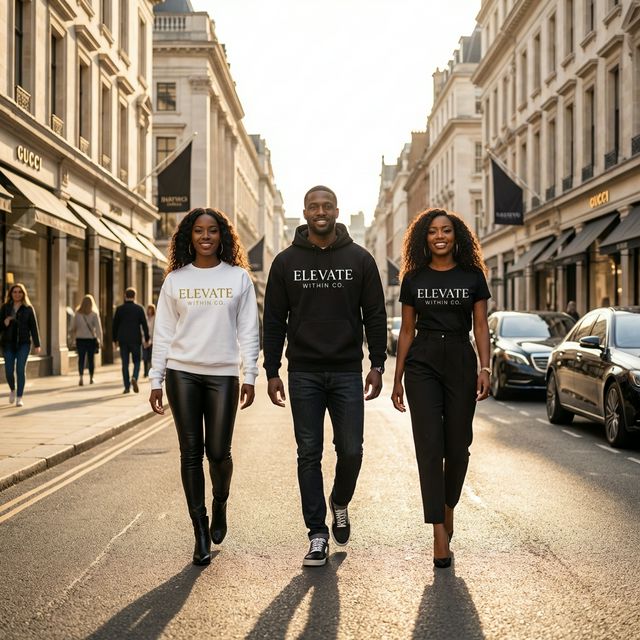 Elevate Within Co. — crew walking luxury district